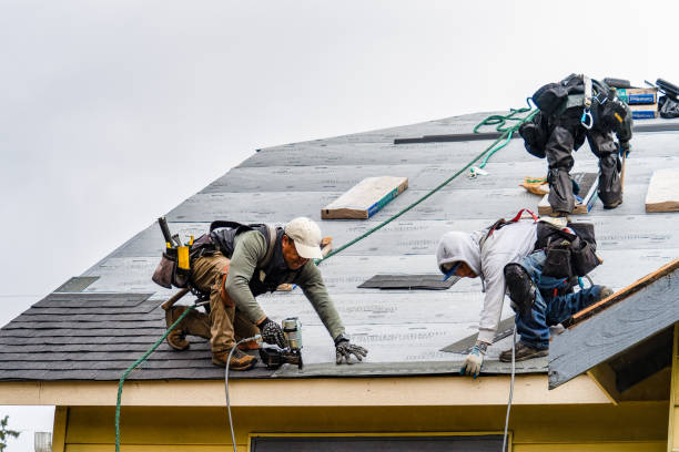 Professional Gutter Installation technician working in Quakertown, NJ